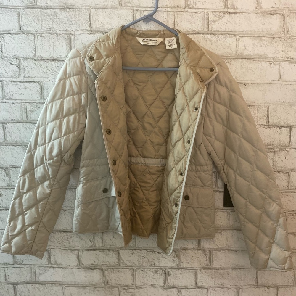 Eddie Bauer Goose Down Quilted Shirt Jacket